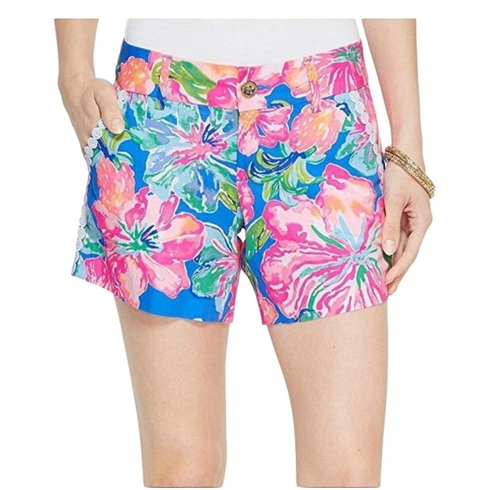 Lilly Pulitzer 5 Inch Callahan Shorts in the Beckon Blue Jungle Utopia